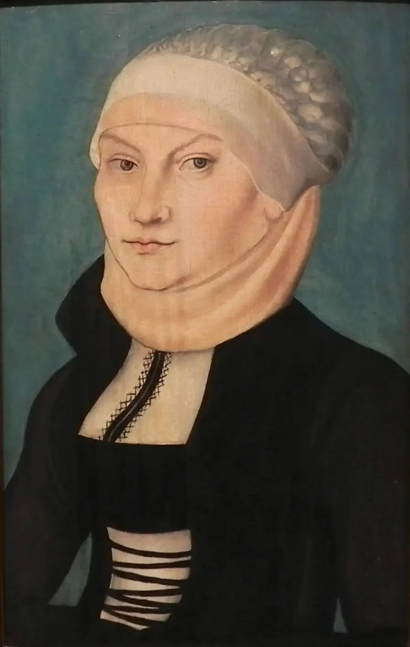 Catherine de Bora, em busto, olhando para a esquerda - Lucas Cranach the Elder