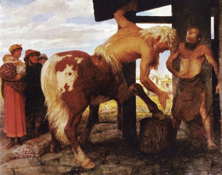 Centeio na forja da aldeia - Arnold Böcklin