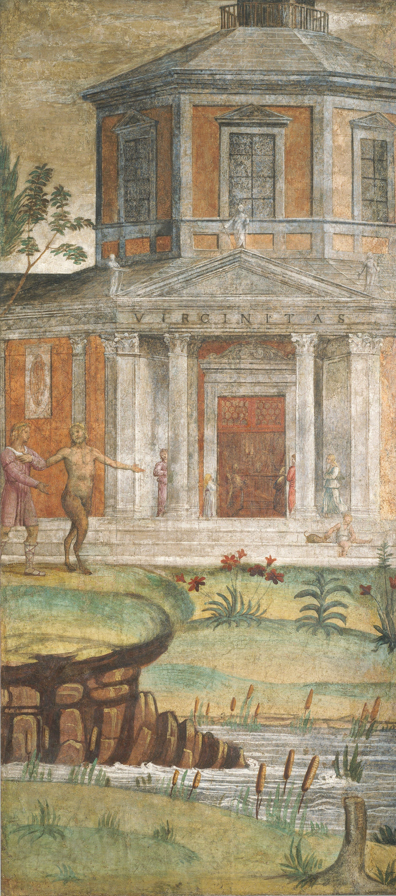Céfalos e Pã no templo de Diana - Bernardino Luini
