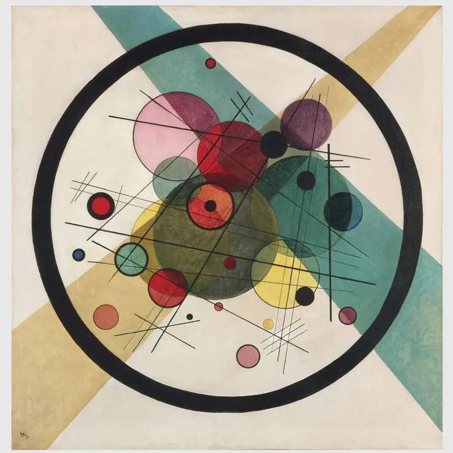 Círculos dentro de um círculo - Vassily Kandinsky