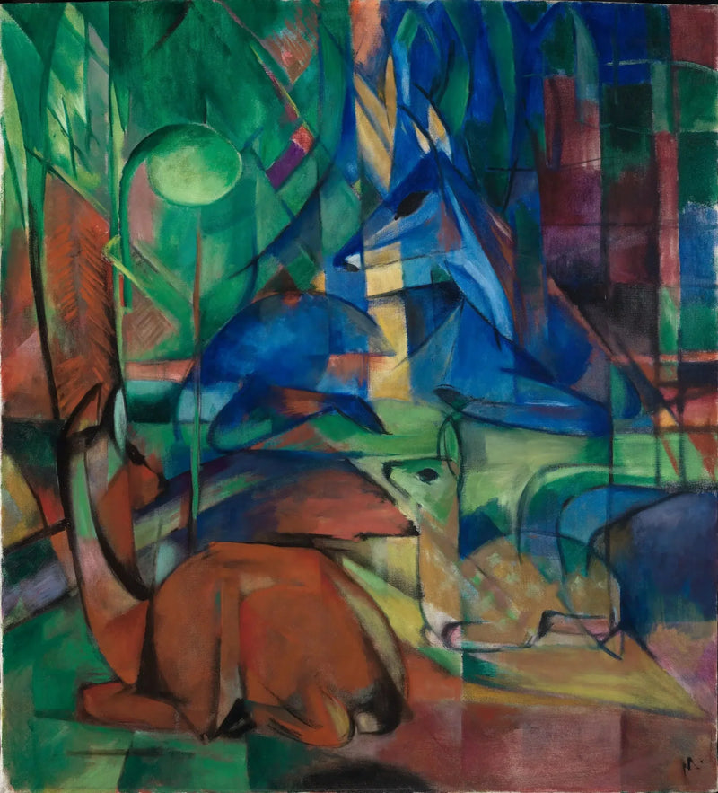 Cervo na floresta II - Franz Marc