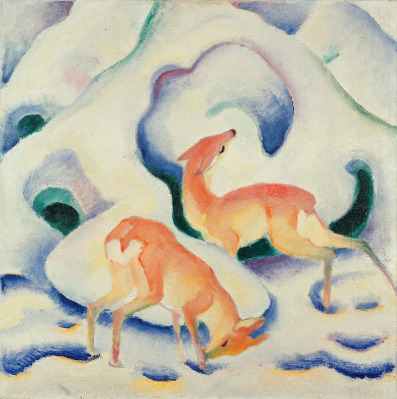 Cervo na neve - Franz Marc