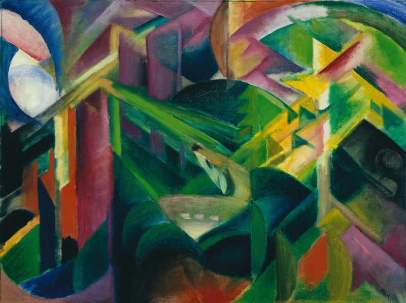 Cervo no jardim de um mosteiro - Franz Marc