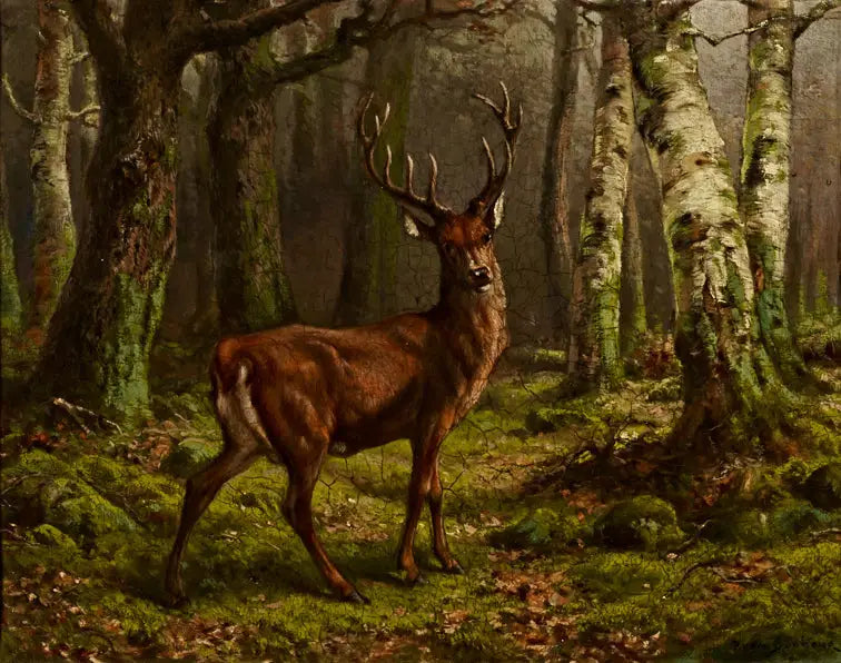 Cervo na floresta - Rosa Bonheur