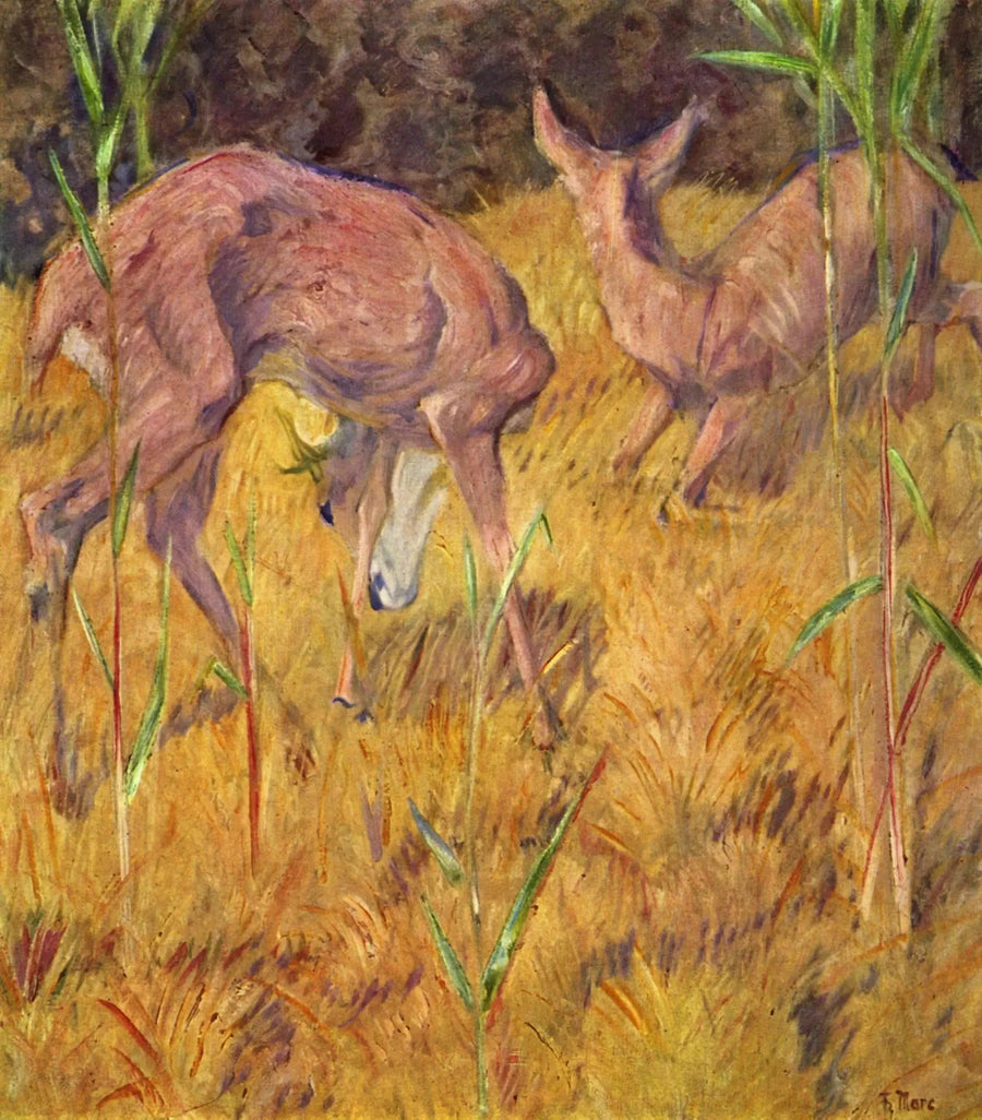 Cervo nos juncos - Franz Marc
