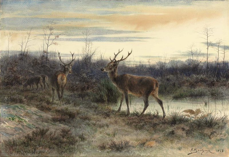 Cervos na floresta de Fontainebleau - Rosa Bonheur