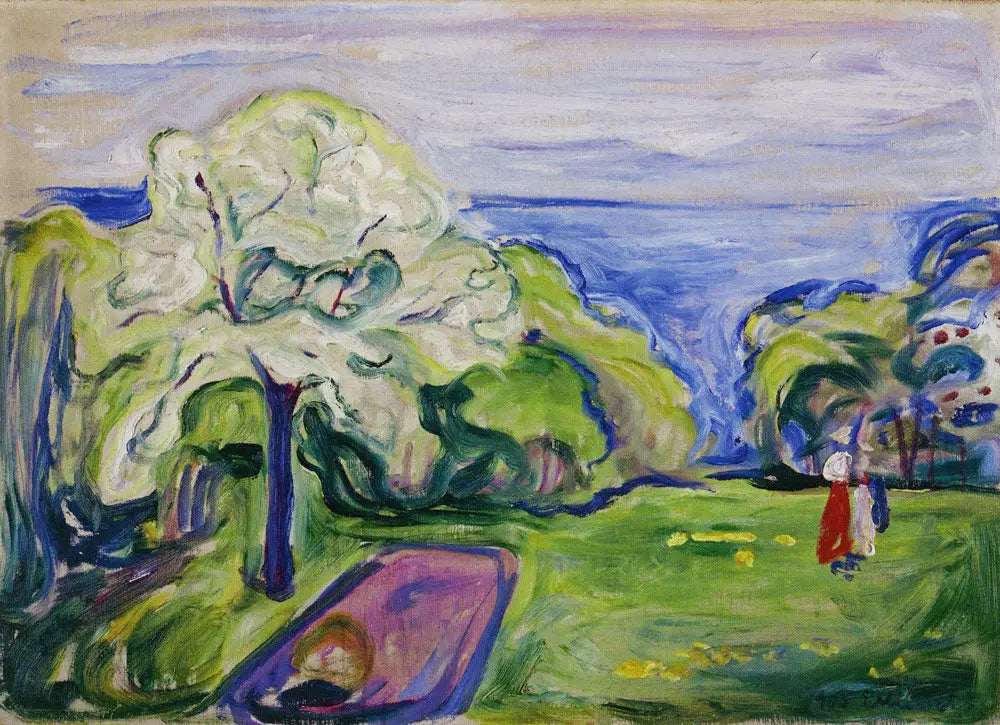 Reproduction du tableau « Cerisier en fleur - Edvard Munch » par Alpha Reproduction en peinture à l’huile