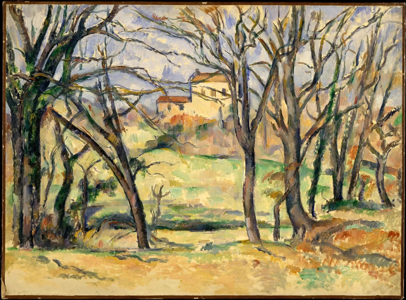 Árvores e casas no lugar chamado 