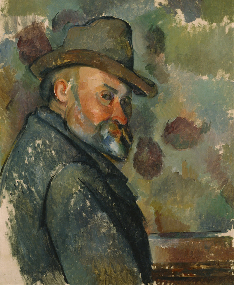 Autorretrato com chapéu - Paul Cézanne