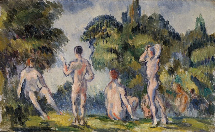 Banhistas e banhistas - Paul Cézanne
