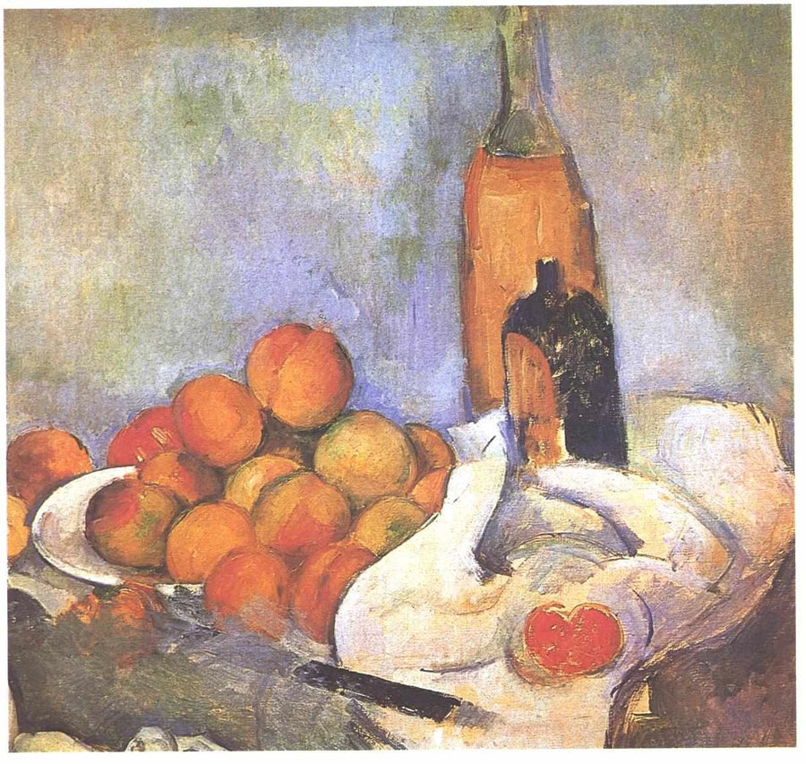 Garrafas e Pêssegos - Paul Cézanne
