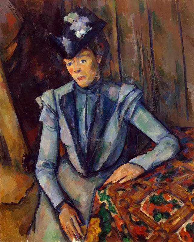 A Dama de Azul, por volta de 1900-1904-- Paul Cézanne