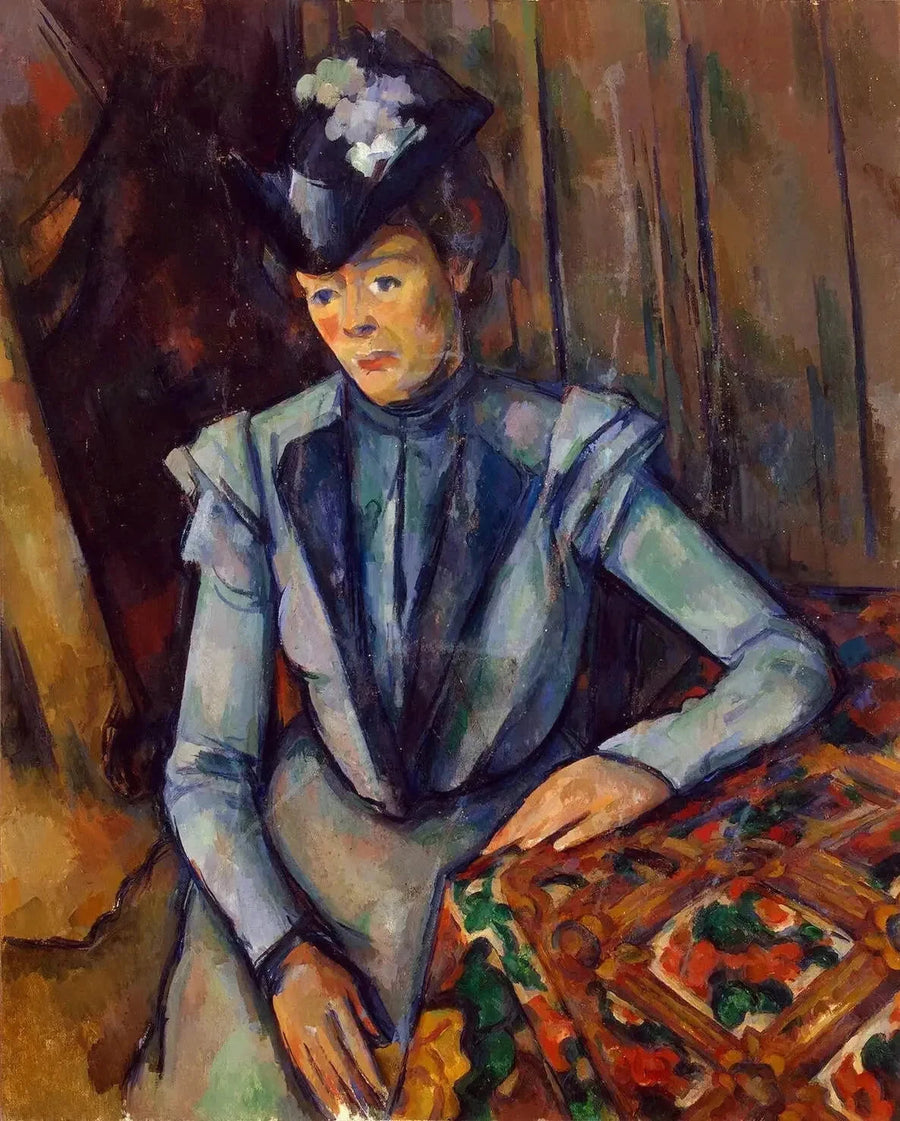 A Dama de Azul, por volta de 1900-1904-- Paul Cézanne