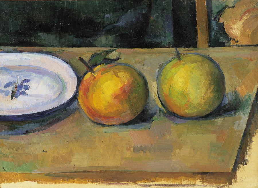 Duas maçãs sobre uma mesa - Paul Cézanne