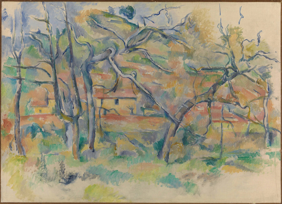 La Bastide La Durane na planície de Valcros I - Paul Cézanne