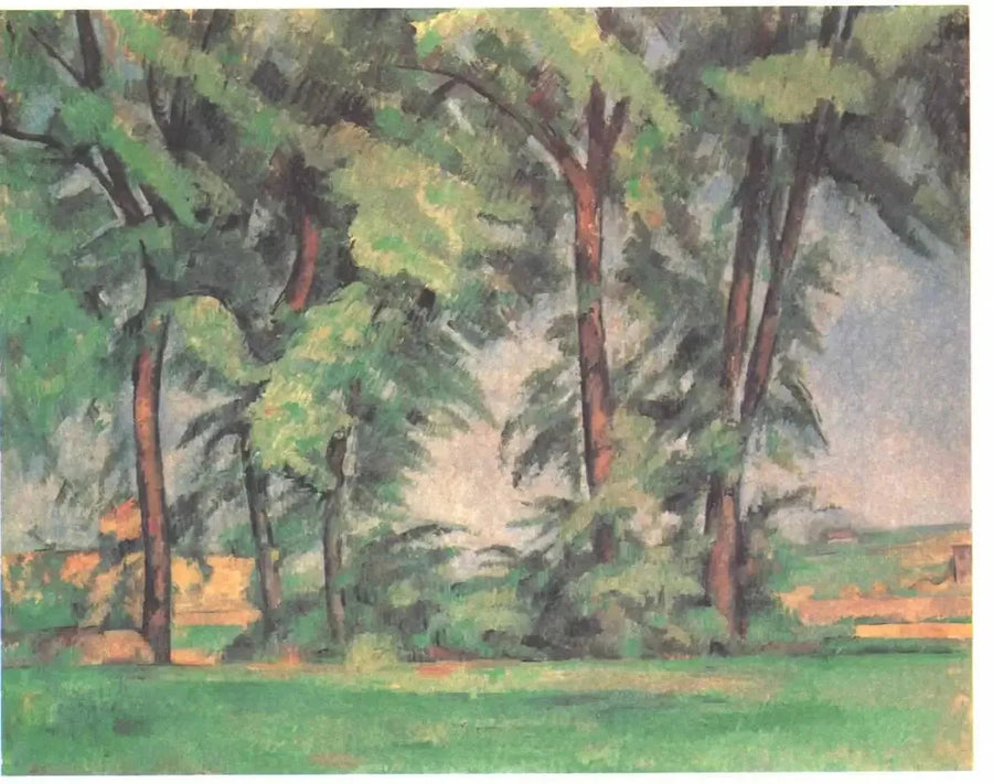 As grandes árvores no Jas de Bouffan - Paul Cézanne