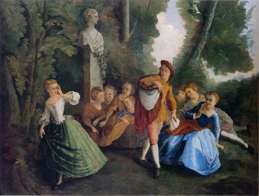 O Jogo de esconde-esconde, segundo Lancret - Paul Cézanne