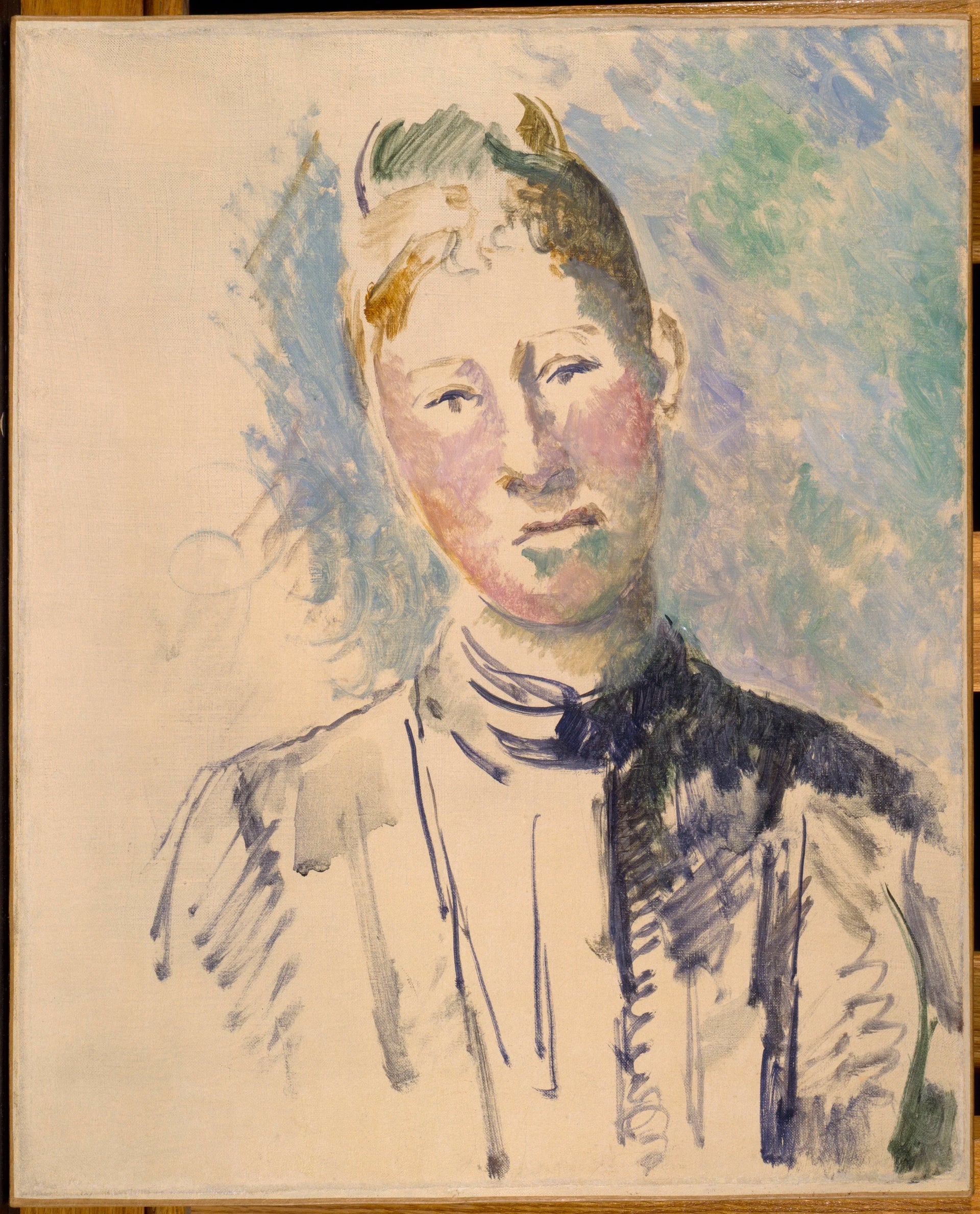 Madame Cézanne, vers 1885–1887, Paul Cézanne, Solomon R. Guggenheim Museum – reproduction peinture à l’huile sur toile