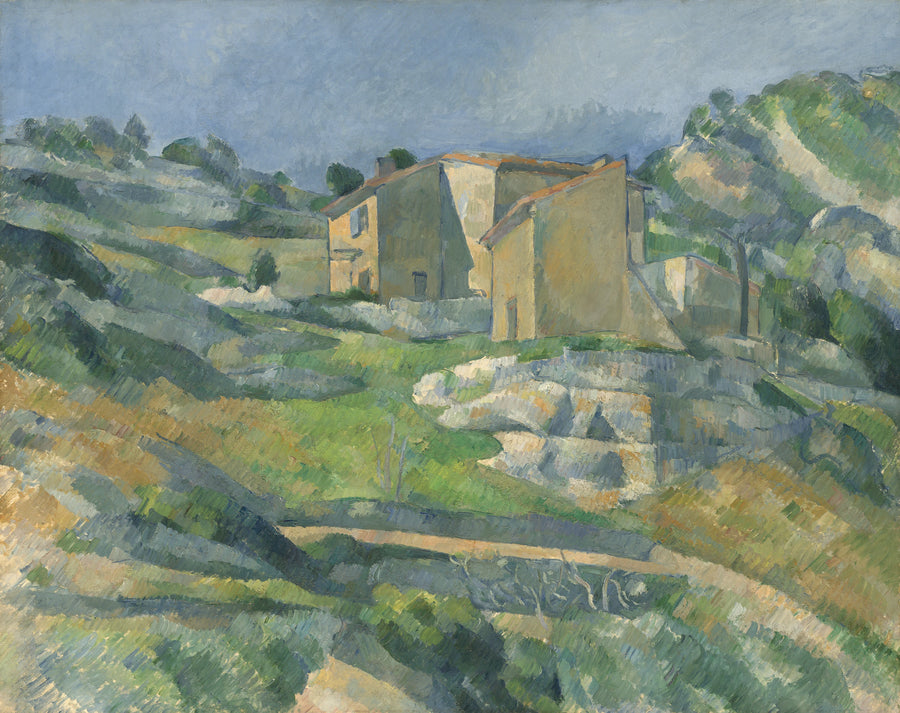 Casas na Provença: O vale de Riaux perto de l'Estaque - Paul Cézanne