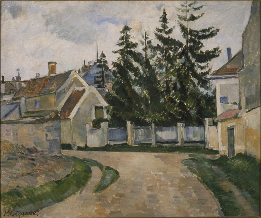 Casas e pinheiros - Paul Cézanne