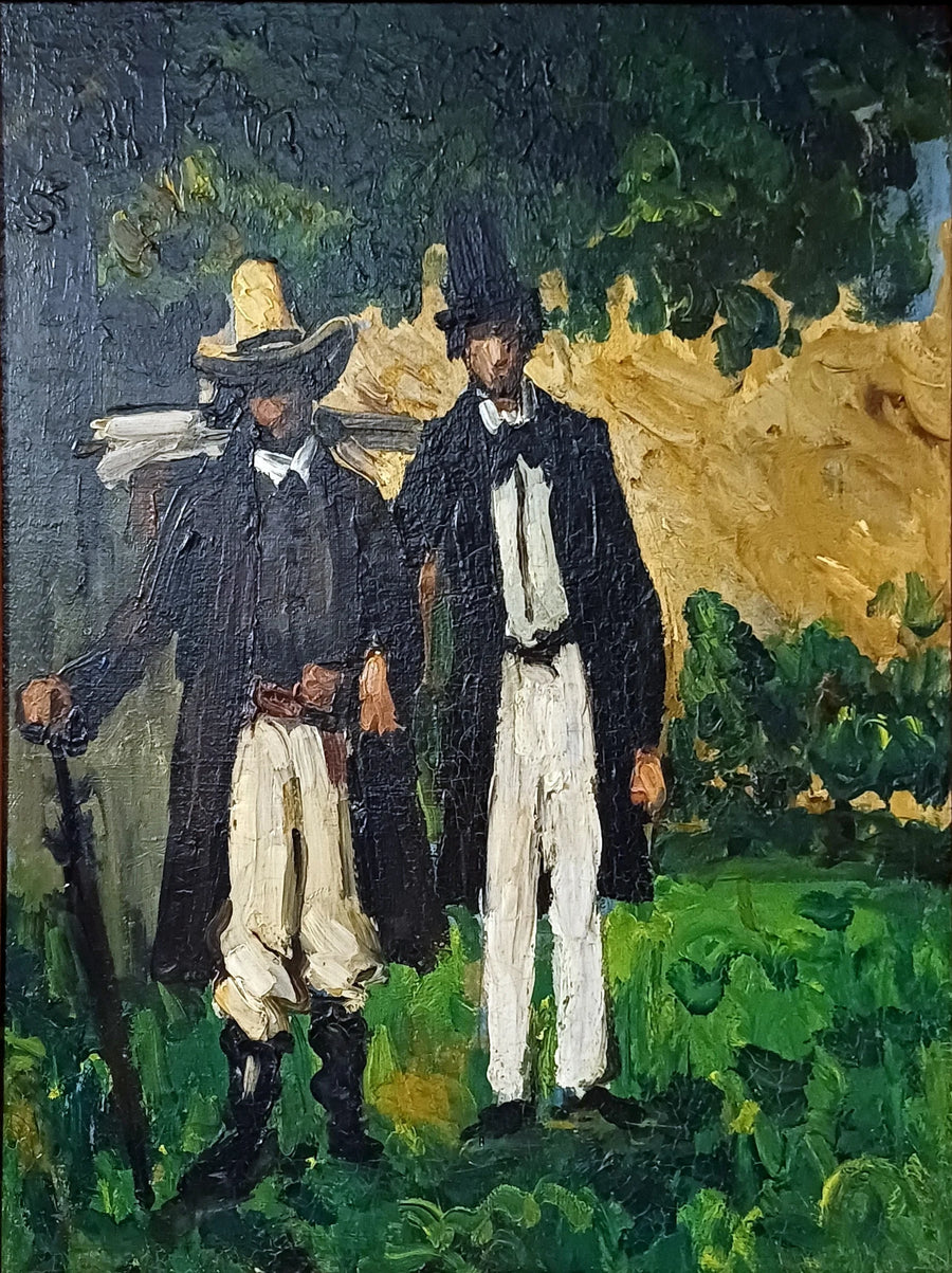 Marion e Valabrègue partindo para o motivo - Paul Cézanne