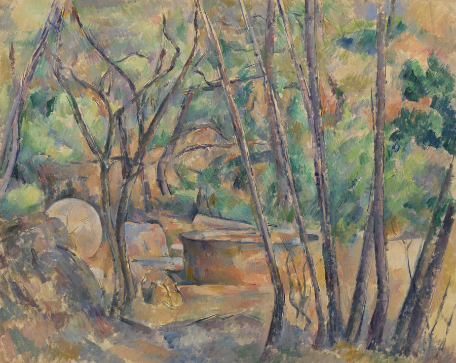Moeda e cisterna em sub-bosque - Paul Cézanne