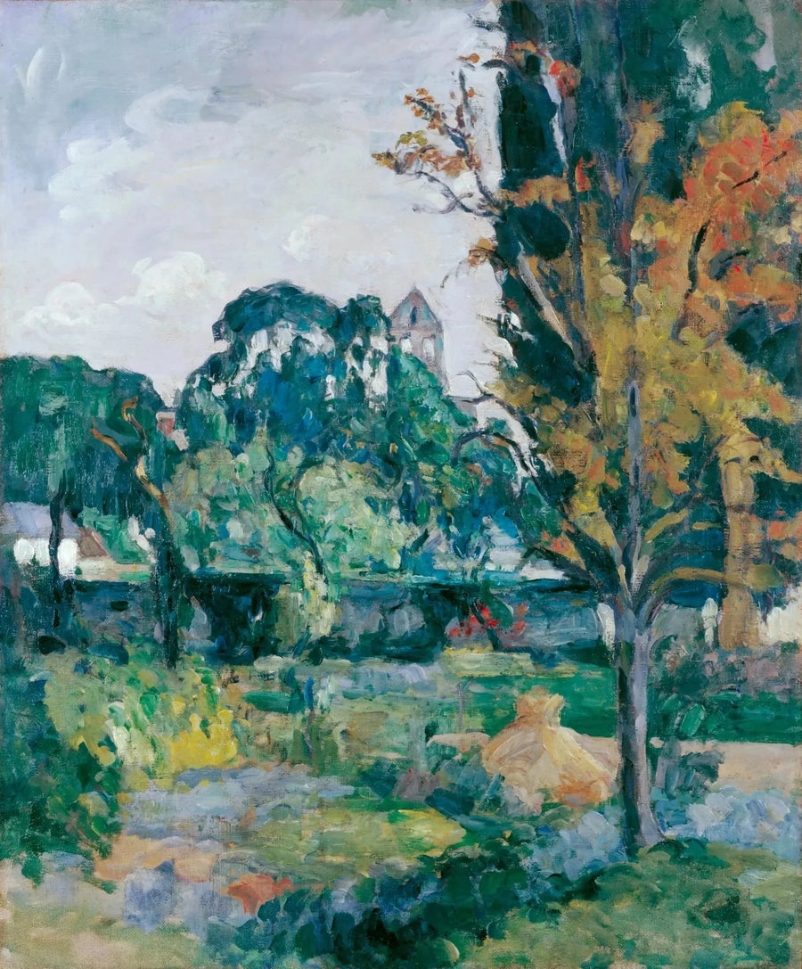 Paisagem com campanário - Paul Cézanne