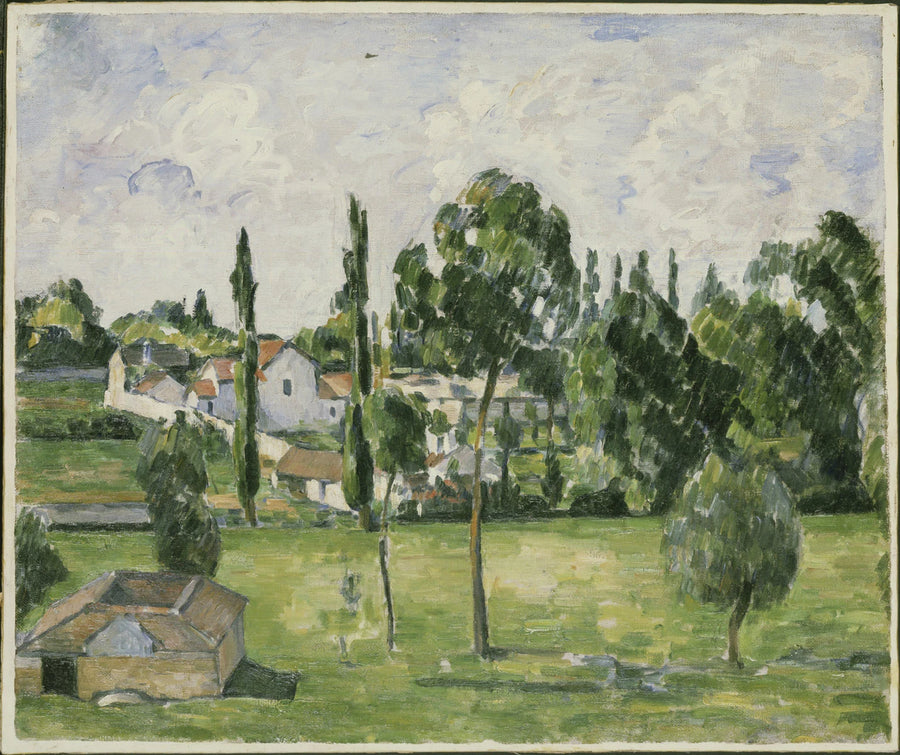 Paisagem com canal de água - Paul Cézanne