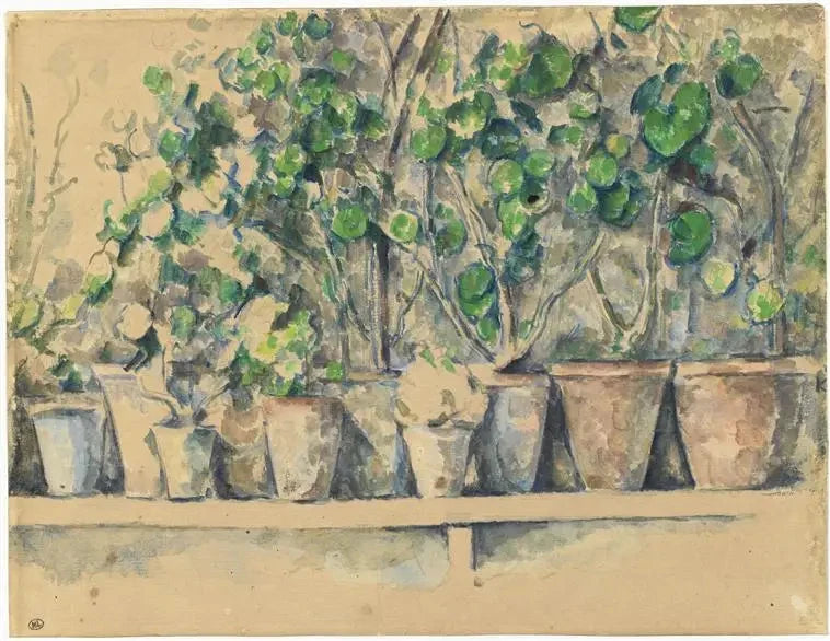 Os vasos de flores - Paul Cézanne