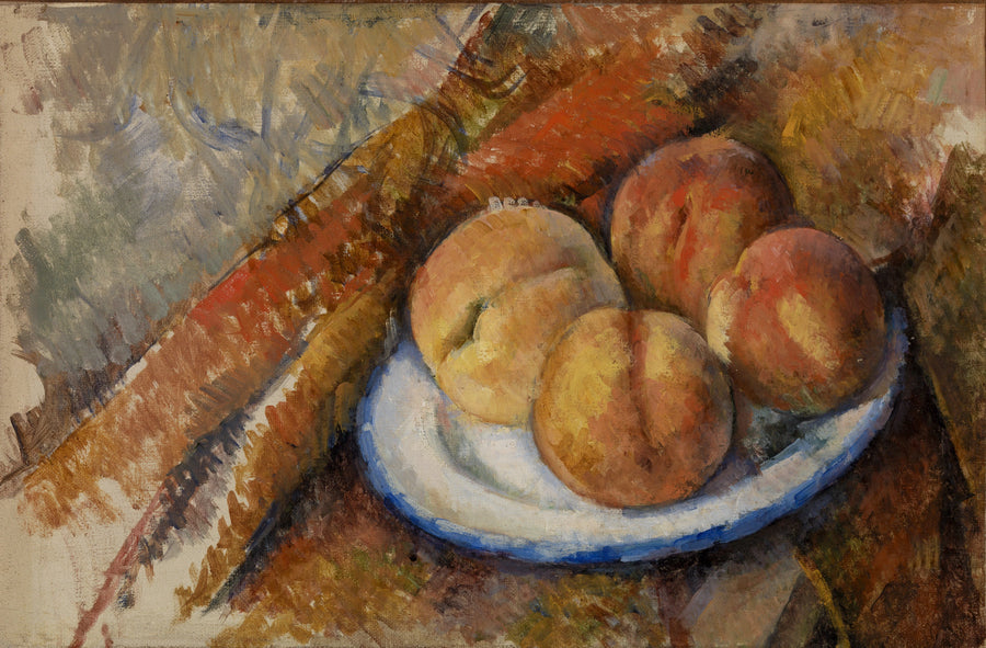 Quatro pêssegos em um prato - Paul Cézanne