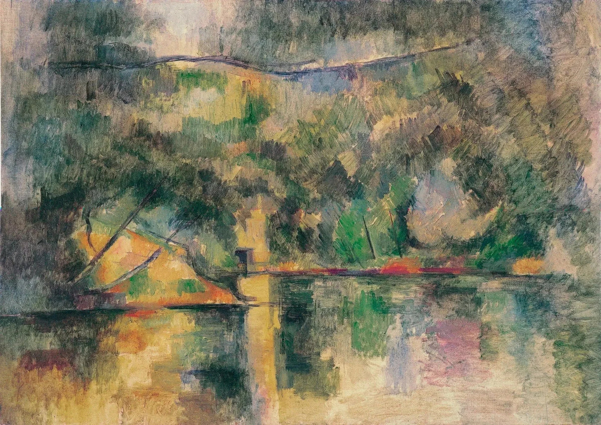 Reflexões na Água, por volta de 1888 -1890 - Paul Cézanne