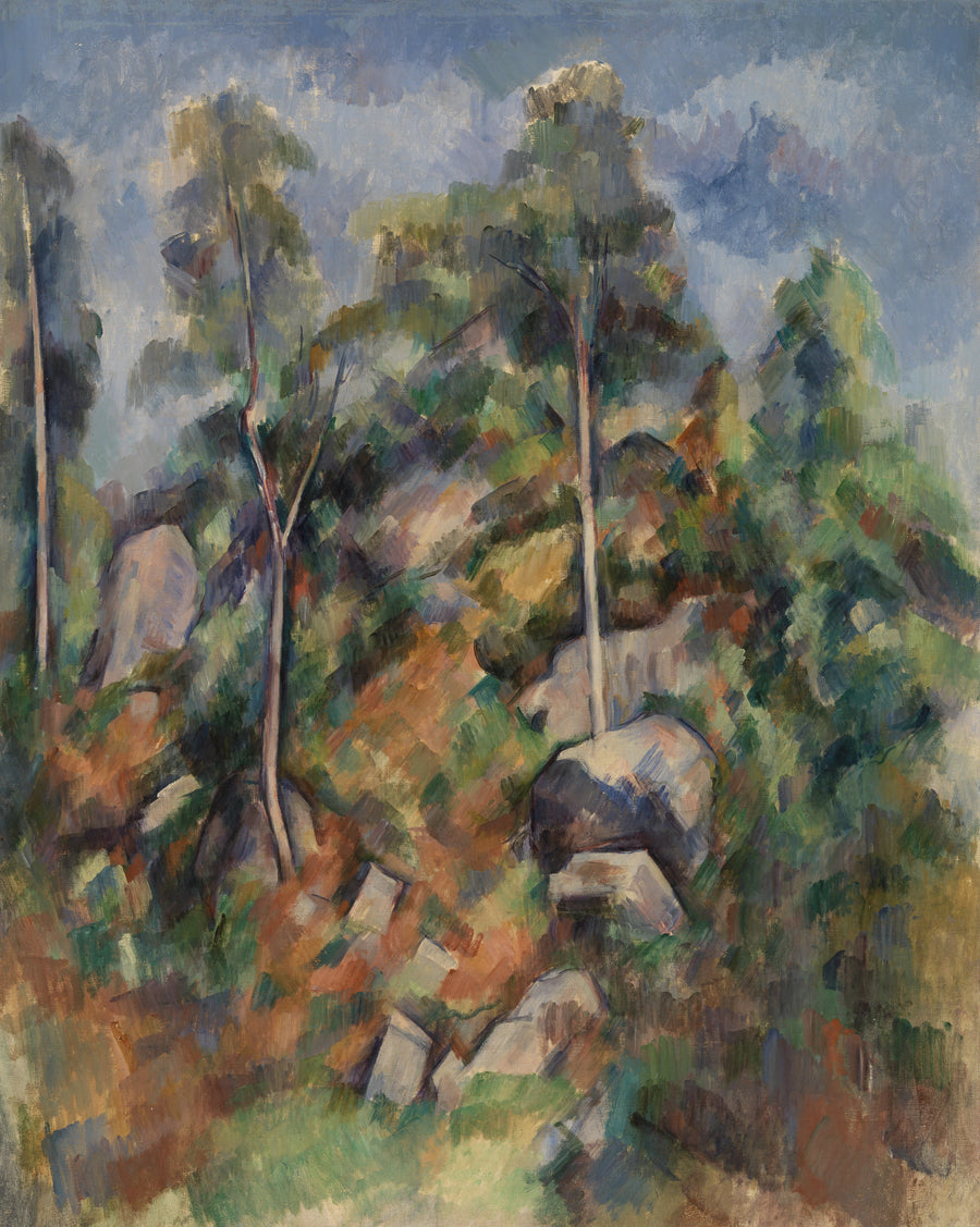 Rochas e árvores - Paul Cézanne