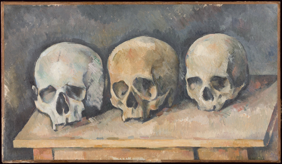 Três caveiras - Paul Cézanne
