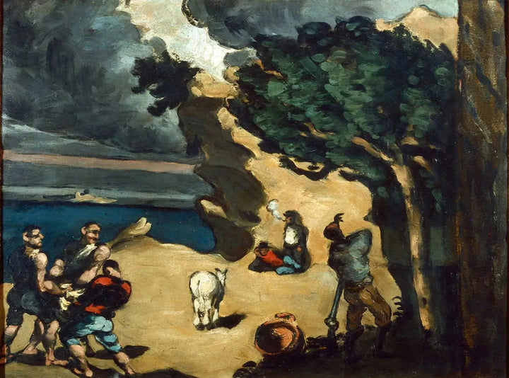 Os Ladrões e o Burro, cerca de 1870 - Paul Cézanne