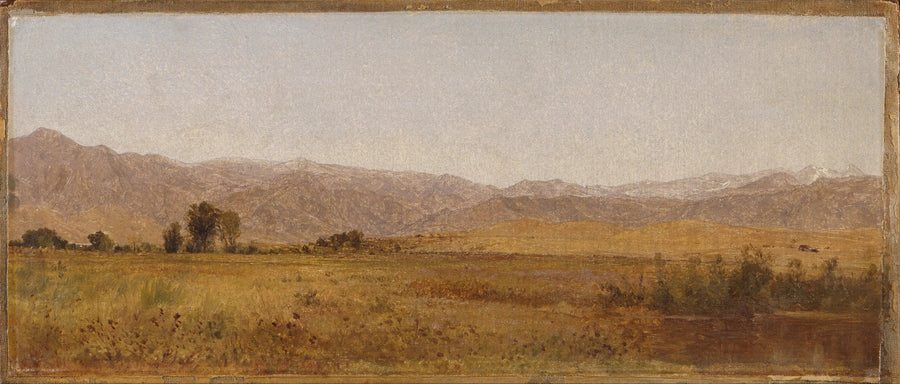 Cadeia coberta de neve e encostas do vale de Valmo - John Frederick Kensett