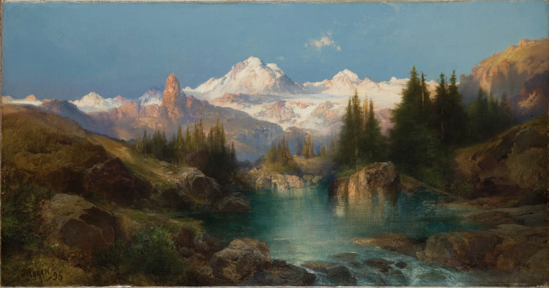 Corrente coberta de neve - Thomas Moran