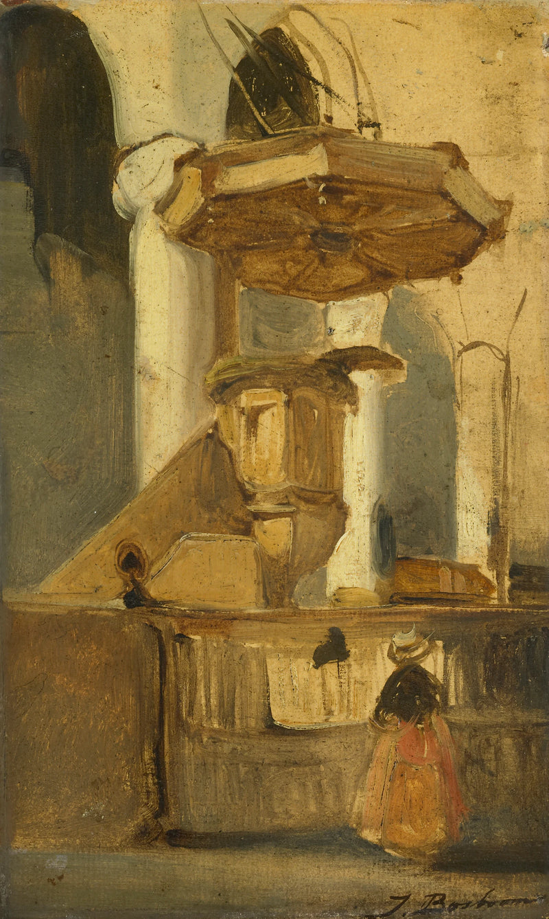 La chaire d'une église à Hoorn - Johannes Bosboom