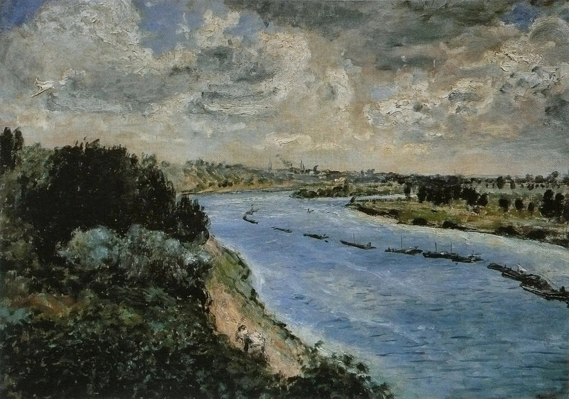 Chalands-sur-a-Seine - Pierre-Auguste Renoir