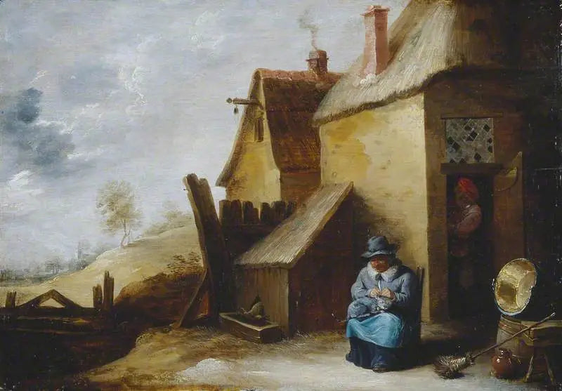 Chalé em uma paisagem - David Teniers Júnior