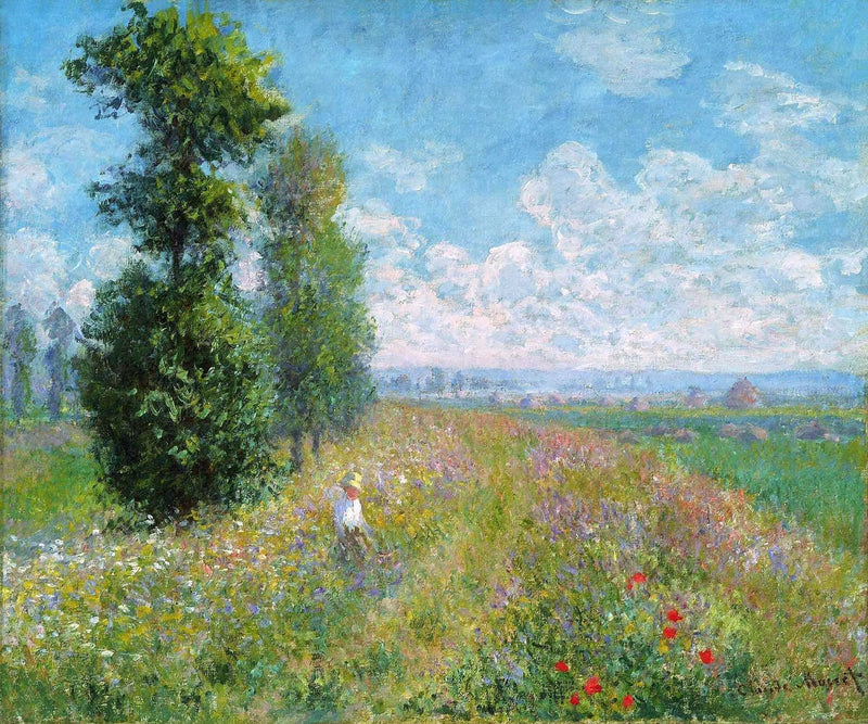 Campo com choupos - Claude Monet