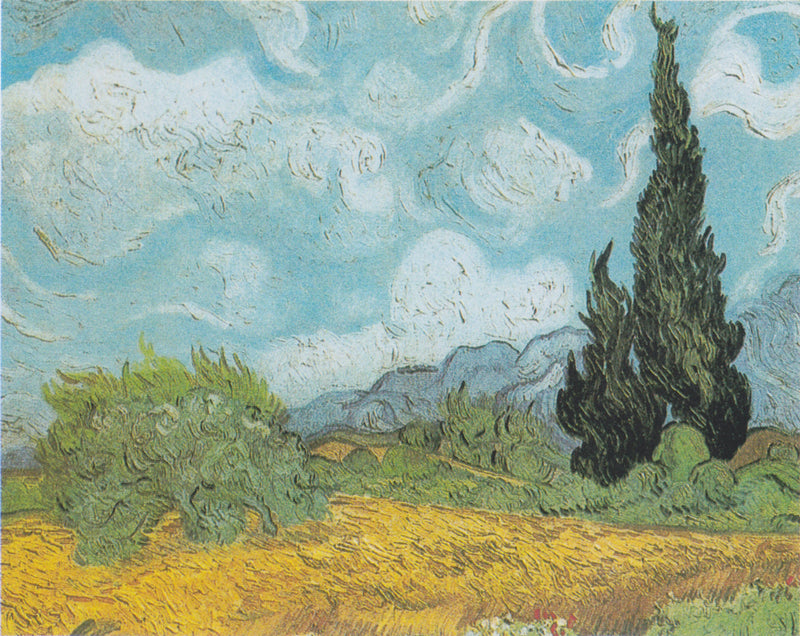 Campo de trigo com cipreste - Vincent van Gogh