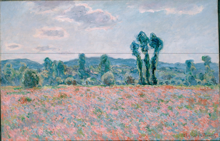 Campos de papoulas em Giverny - Claude Monet