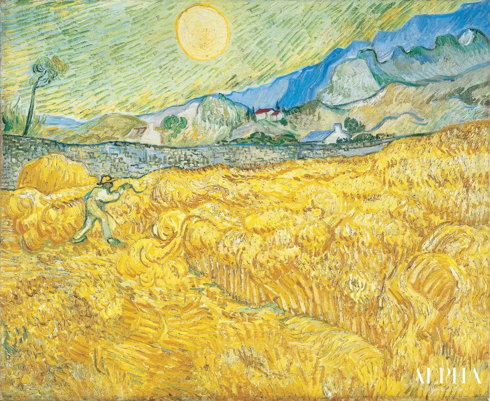 Champ de blé avec un faucheur - Van Gogh - Reproductions de tableaux et peintures haut de gamme