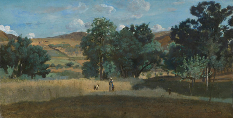 Campo de trigo no Morvan - Jean-Baptiste Camille Corot