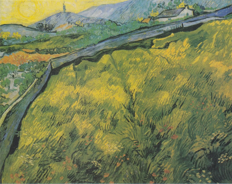 Campo de trigo na primavera ao nascer do sol - Vincent van Gogh