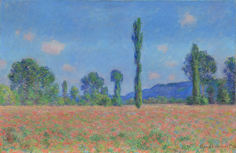 Campo de papoulas em Giverny - Claude Monet