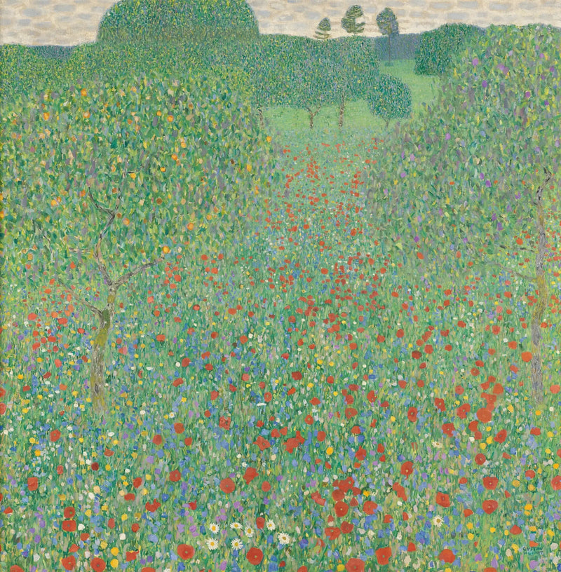 Campo de papoulas - Gustav Klimt