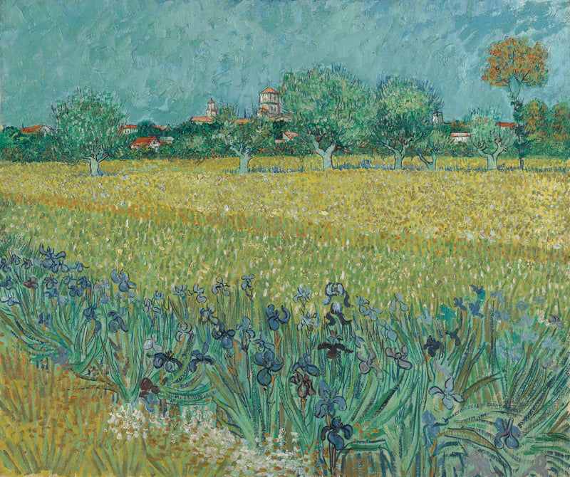 O Campo de Trigo com Íris - Vincent van Gogh