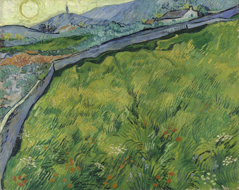 Campo de trigo na primavera ao nascer do sol - Vincent van Gogh