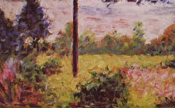 Campos arborizados em Barbizon - Georges Seurat